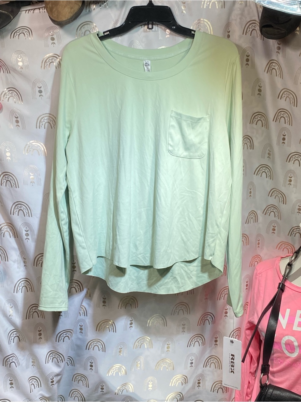 RBX Mint Green Long Sleeve Pocket Tee